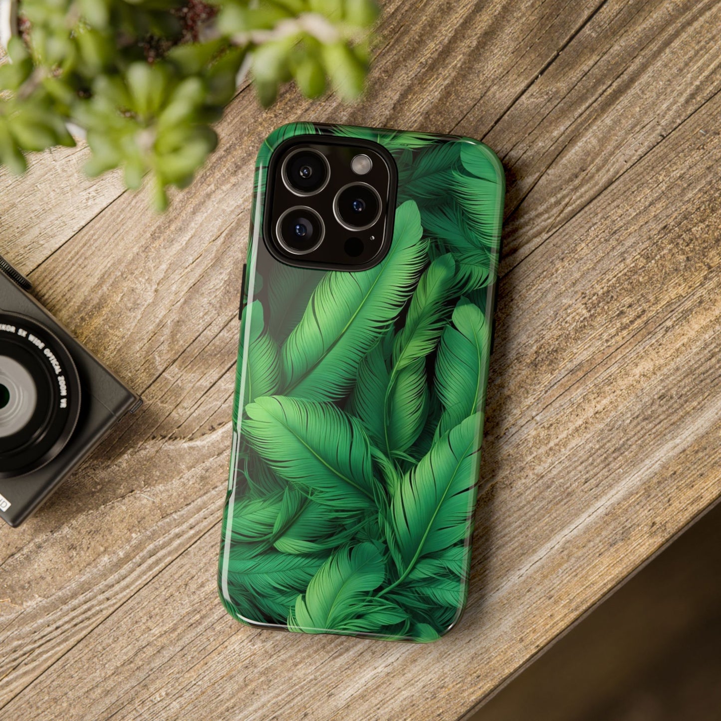 Tough Cases - Tropical Leaf Phone Case, Nature-inspired, Phone Accessory, Gift for Her, Jungle Theme, Eco-Friendly
