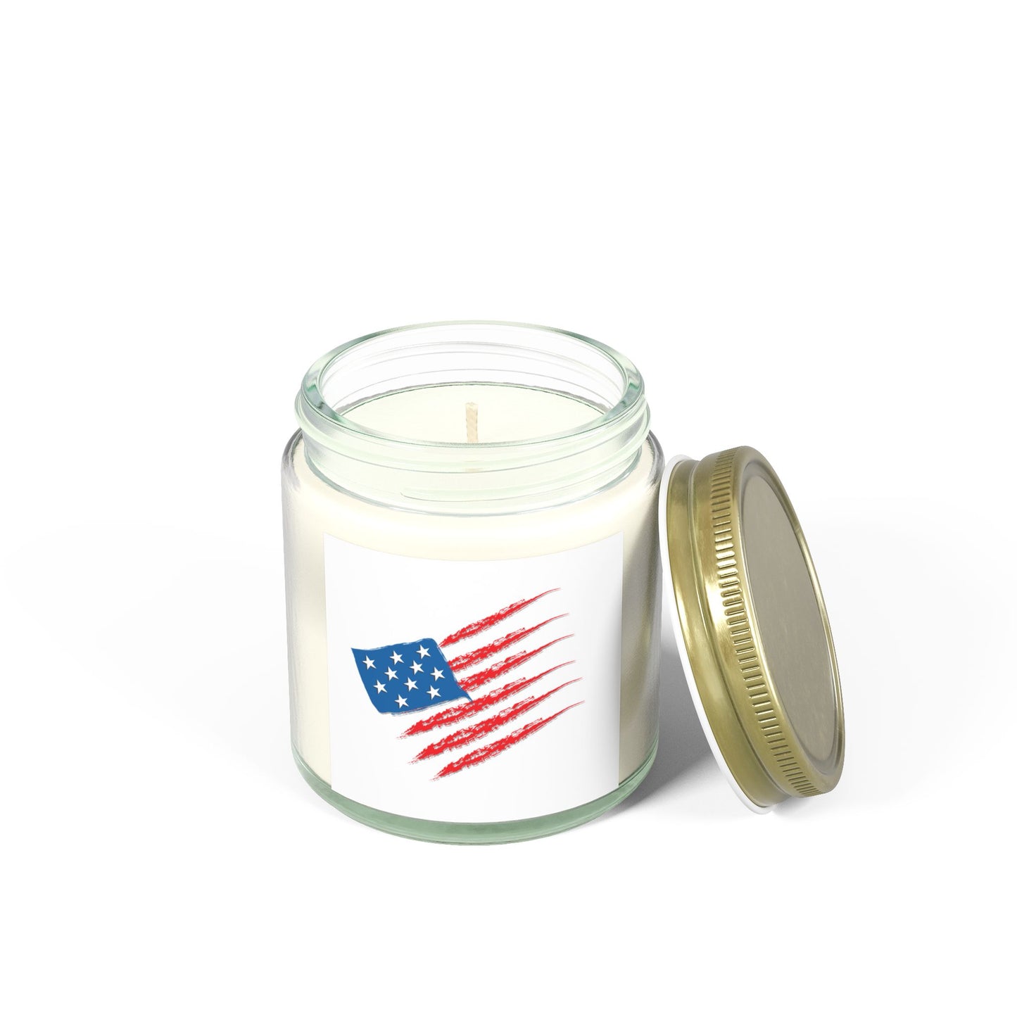 Patriotic Scented Candle, American Flag Decor, Home Fragrance Gift, July 4th Candle, Cozy Atmosphere, Relaxing Decor, USA Themes