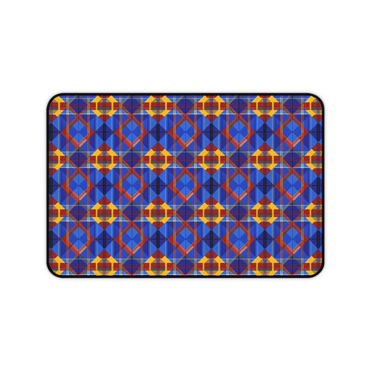 Colorful Geometric Desk Mat - Stylish Work & Gaming Surface
