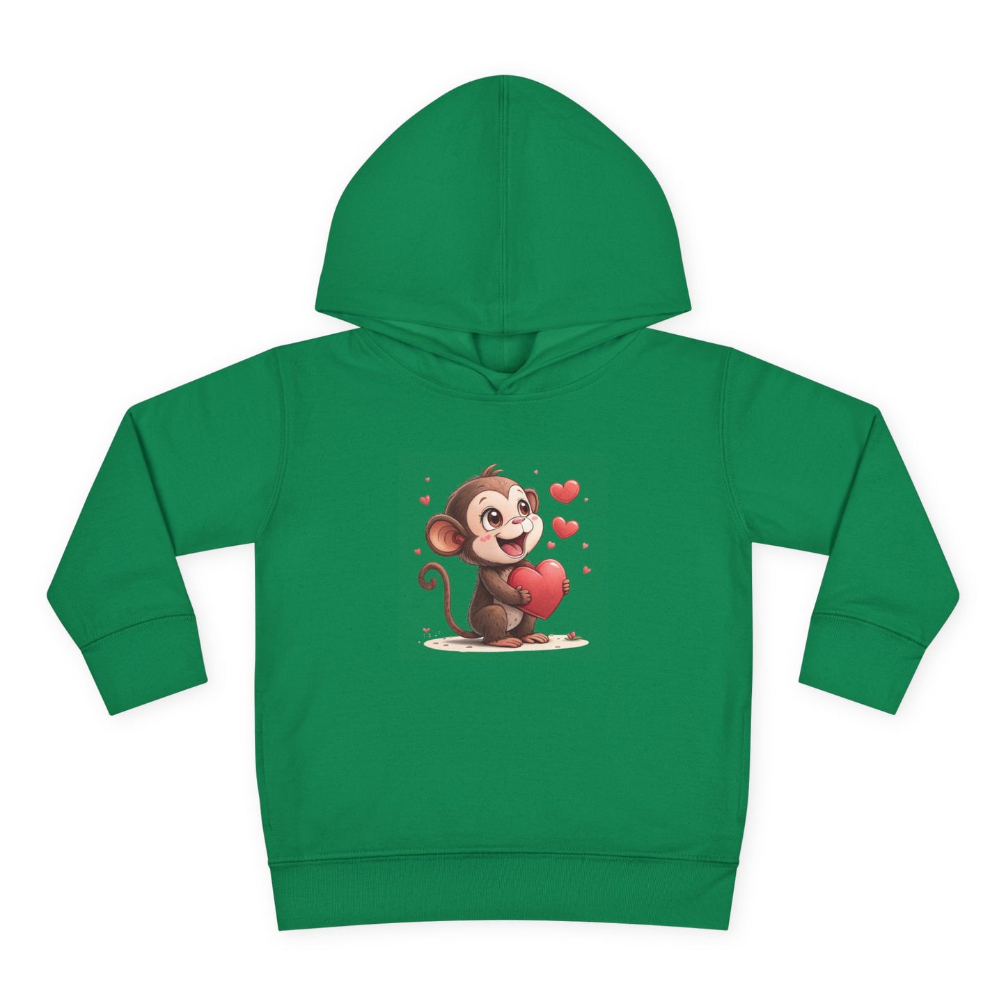 Adorable Toddler Monkey Love Hoodie, Birthday Gift, Kids Pullover, Baby Shower Gift, Cute Fleece Sweatshirt