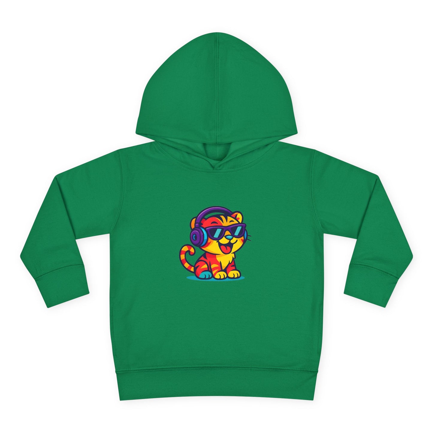 Cool Cat Toddler Hoodie - Fleece Pullover with Colorful Lion Design, Kids Clothing, Fun Gift, Casual Wear, Playtime Essentials