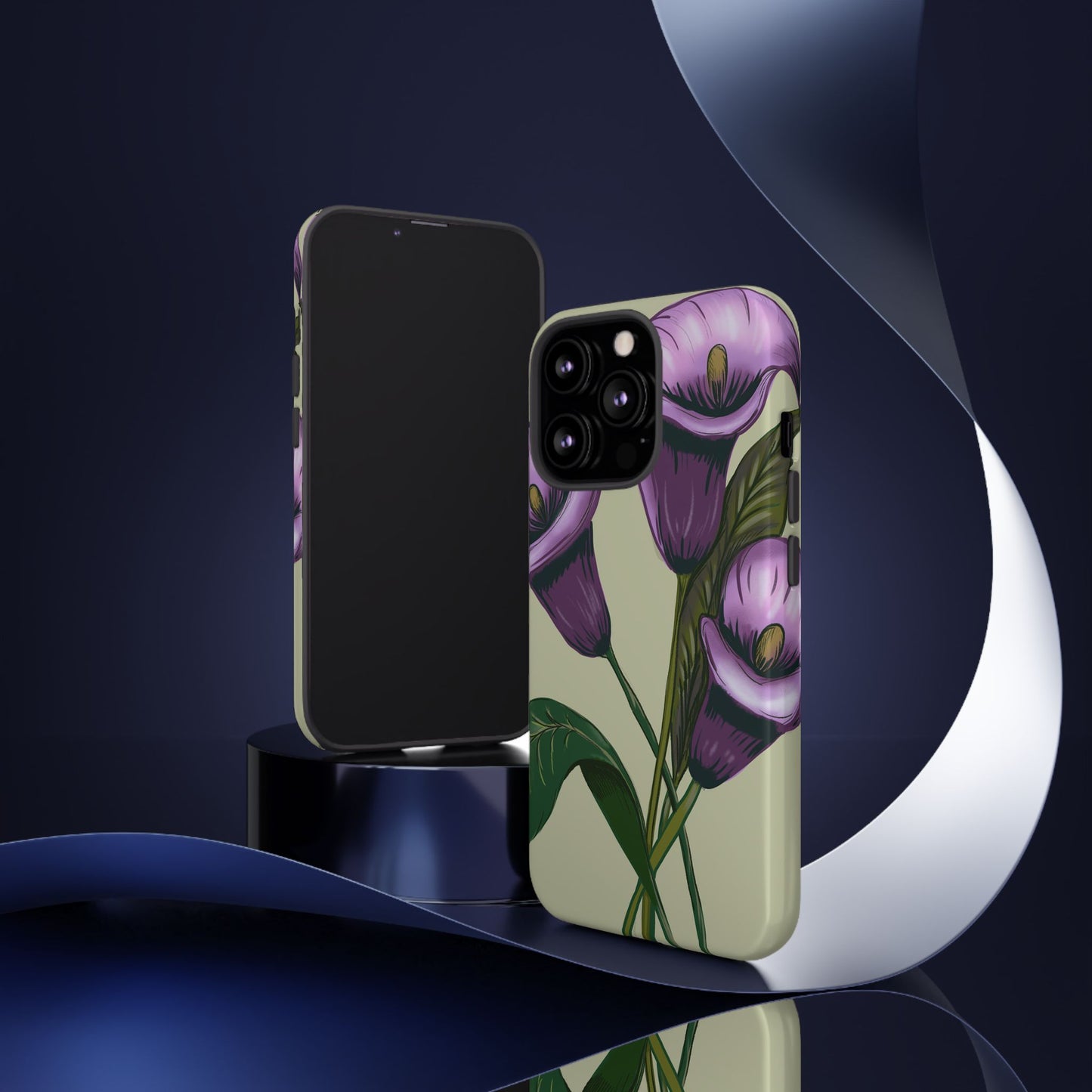 Floral Phone Case - Tough Cases, Purple Flower Design, Cell Phone Accessories, Gift for Her, Nature Lover Essentials