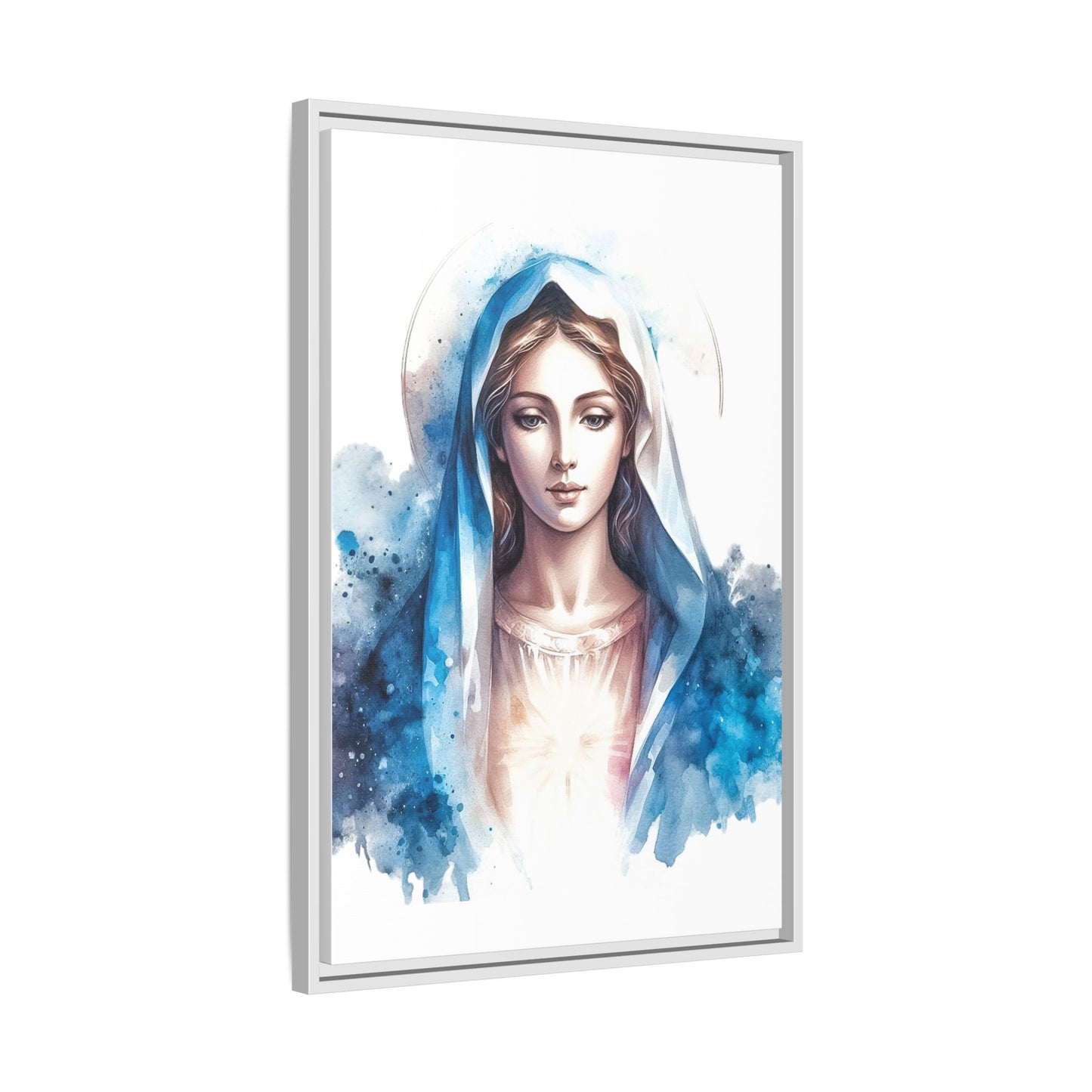 Framed Canvas Art Print, Spiritual Decor, Religious Artwork, Wall Decor, Gift for Faith, Elegant Home Decoration