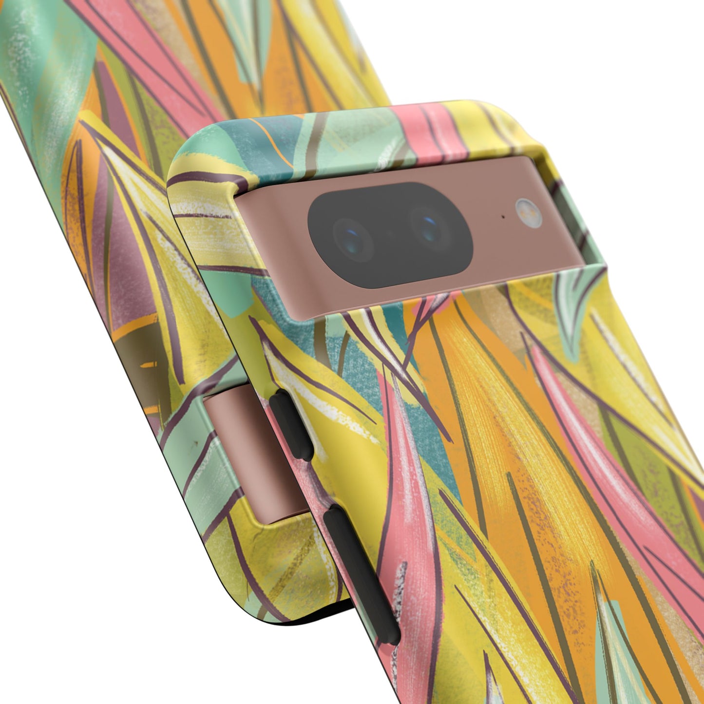 Vibrant Phone Case with Colorful Leaf Design, Tough Cases for Nature Lovers, Eco-Friendly Gift, Summer Vibes, Floral Phone Cover