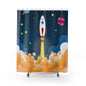 Rocket Adventure Shower Curtain