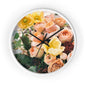 Floral Wall Clock - Elegant Home Decor, Flower Decor, Gift for Flower Lovers