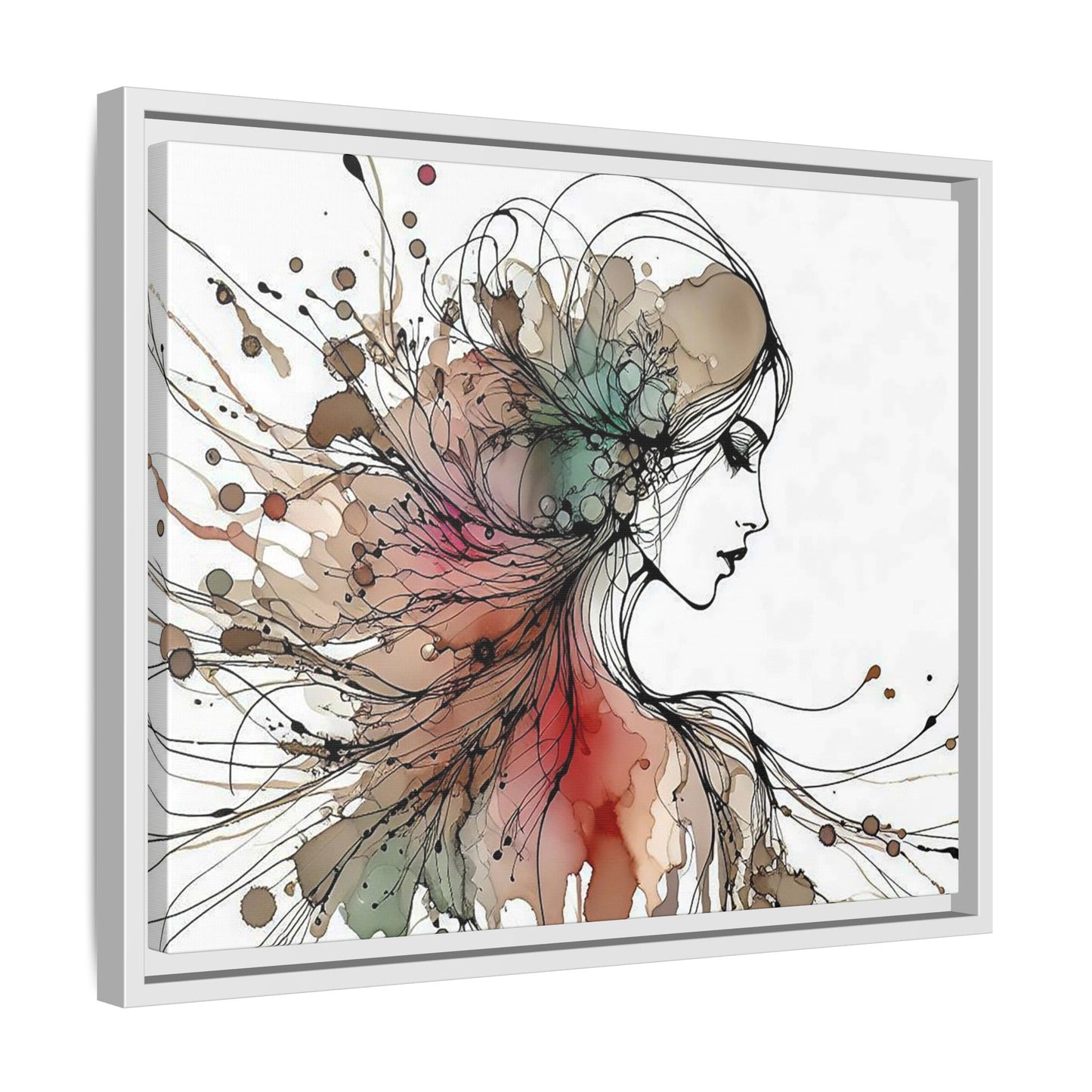 Matte Canvas, Framed (Multi-color) - Girl Whispers