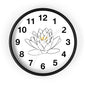Lotus Flower Wall Clock, Boho Home Decor, Meditation Gift, Office Timepiece, Unique Wall Art, Zen Decor