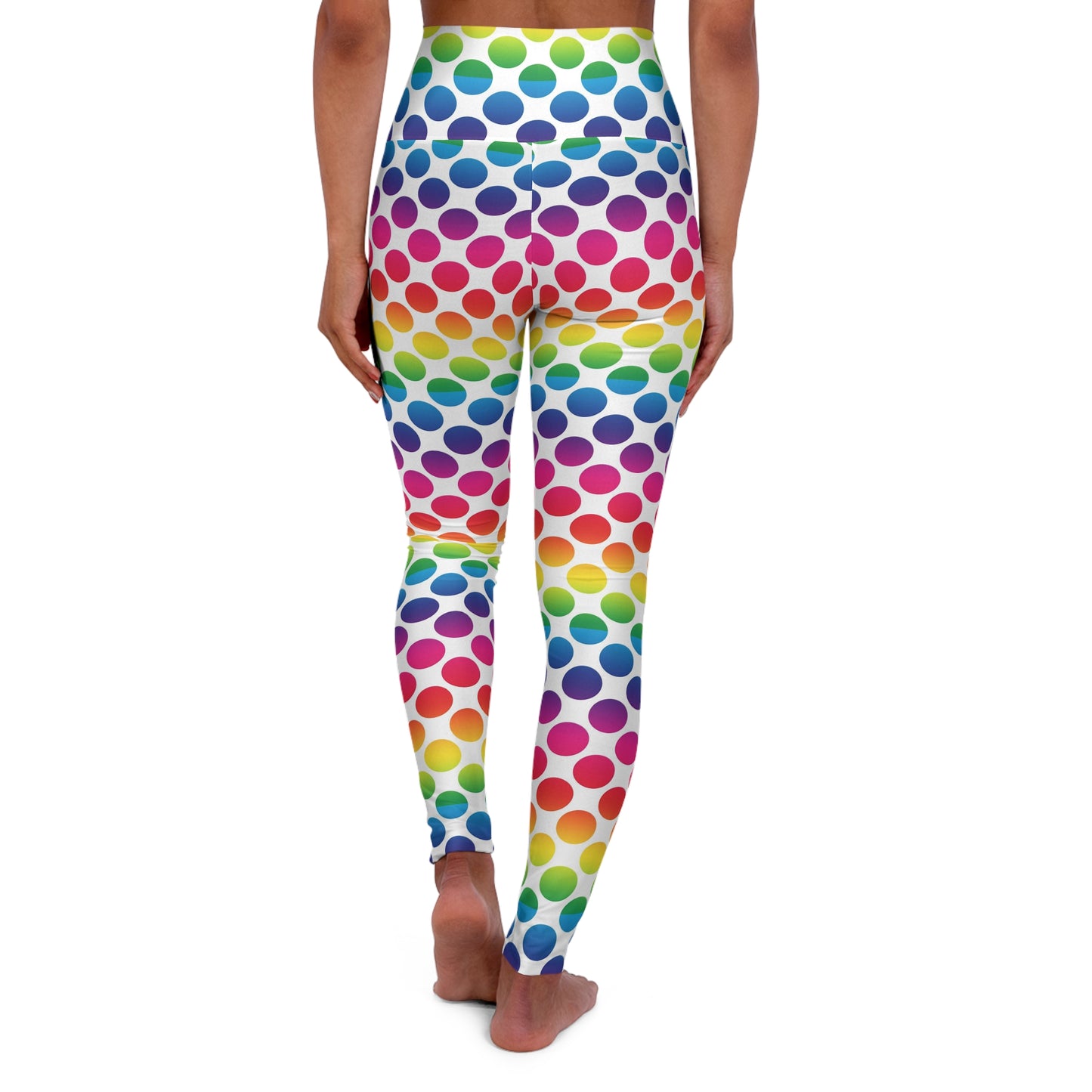 Colorful High Waisted Yoga Leggings, Activewear, Fitness Leggings, Workout Pants, Rainbow Leggings, Yoga Outfit, Exercise Apparel