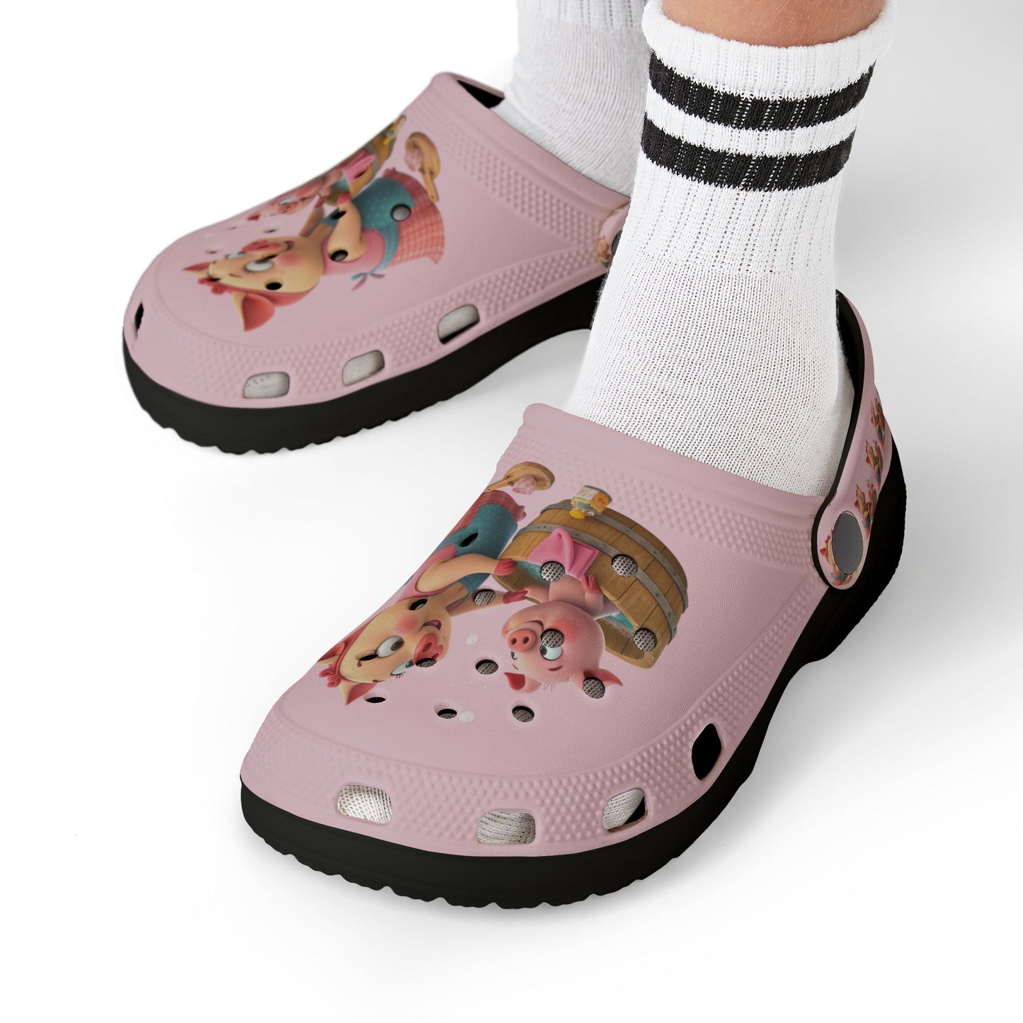 Kids Pink Piglet Clogs — Cute Farm Animal EVA Foam Shoes