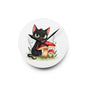 Whimsical Cat & Mushroom Acrylic Wall Clock, Cute Decor for Cat Lovers, Stylish Home Accent, Unique Gift Idea for All Occasions, Black [...]