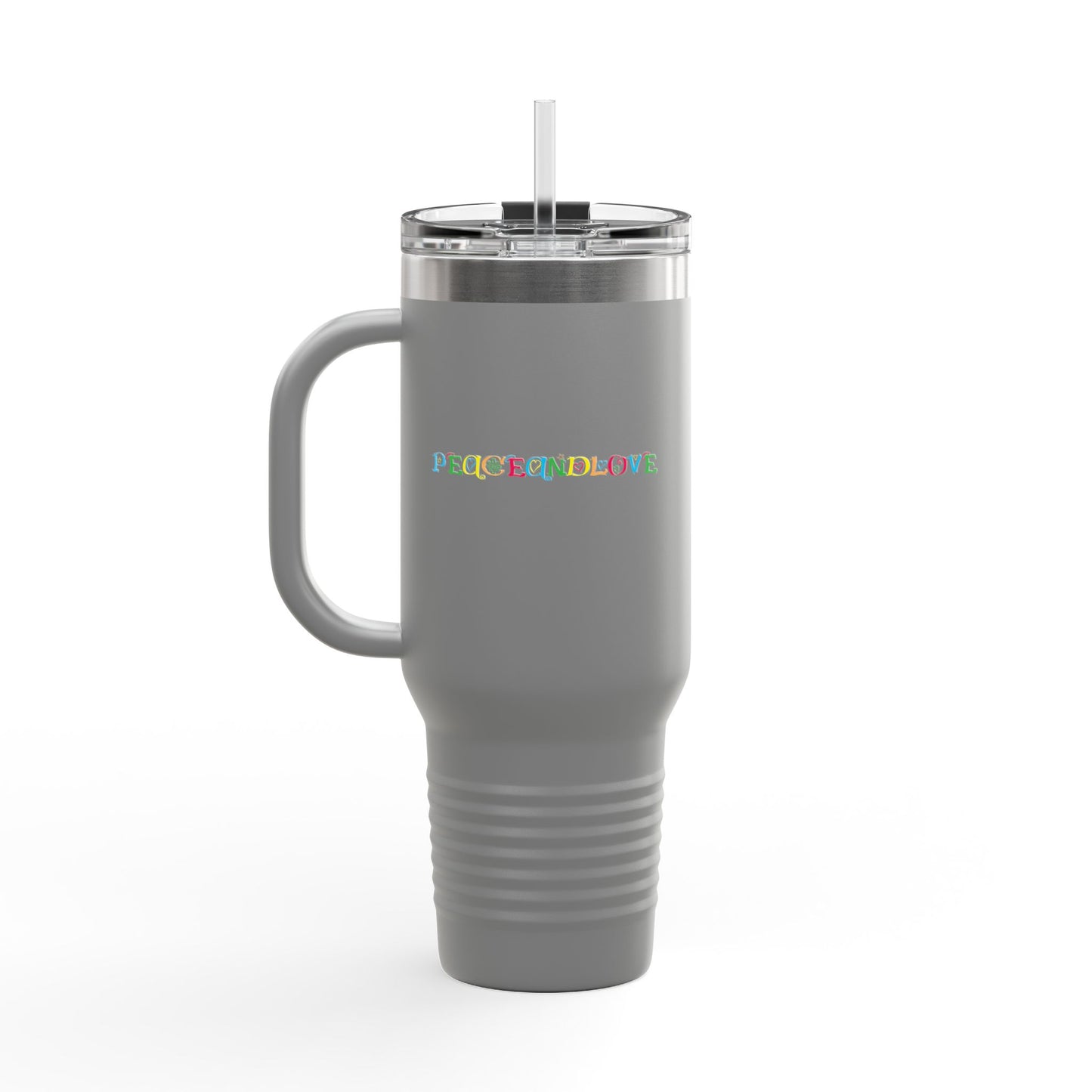 Rainbow Love Insulated Travel Mug, 40oz | Perfect Gift for Coffee Lovers | Eco-Friendly Drinkware | Travel Companion | Summer Vacation