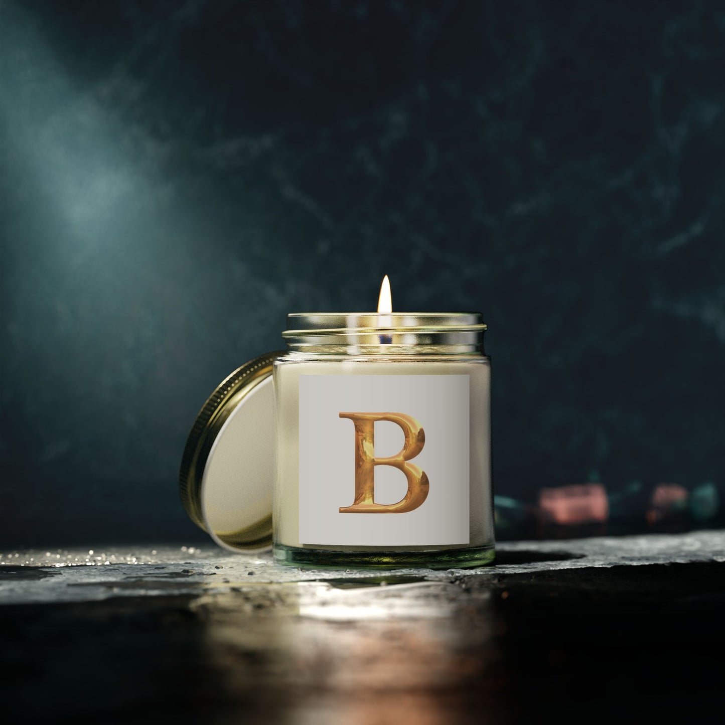 Scented Candle: Personalized Luxury Candle Gift Letter B