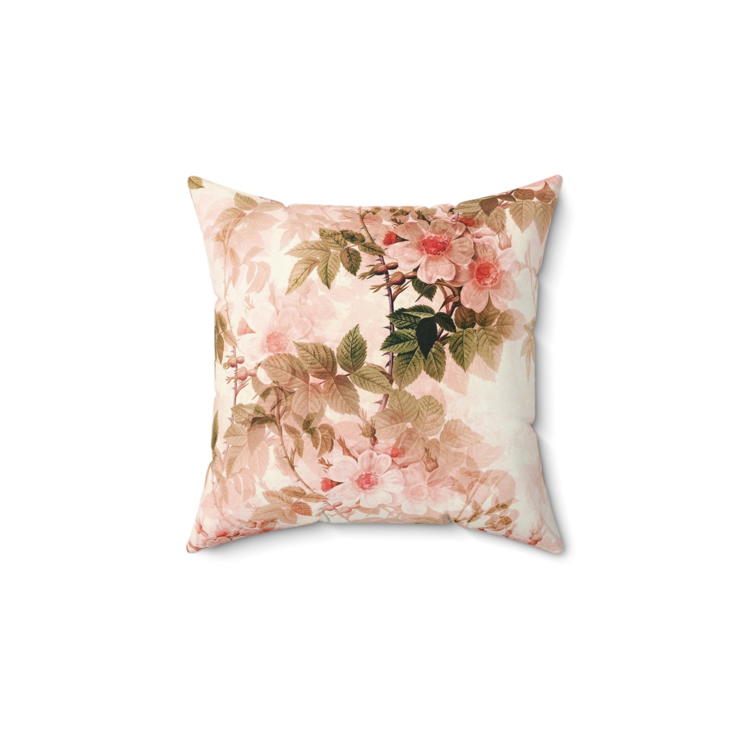 Floral Faux Suede Pillow, Decorative Cushion, Boho Home Decor, Throw Pillow for Living Room, Couch Pillow, Mother's Day Gift