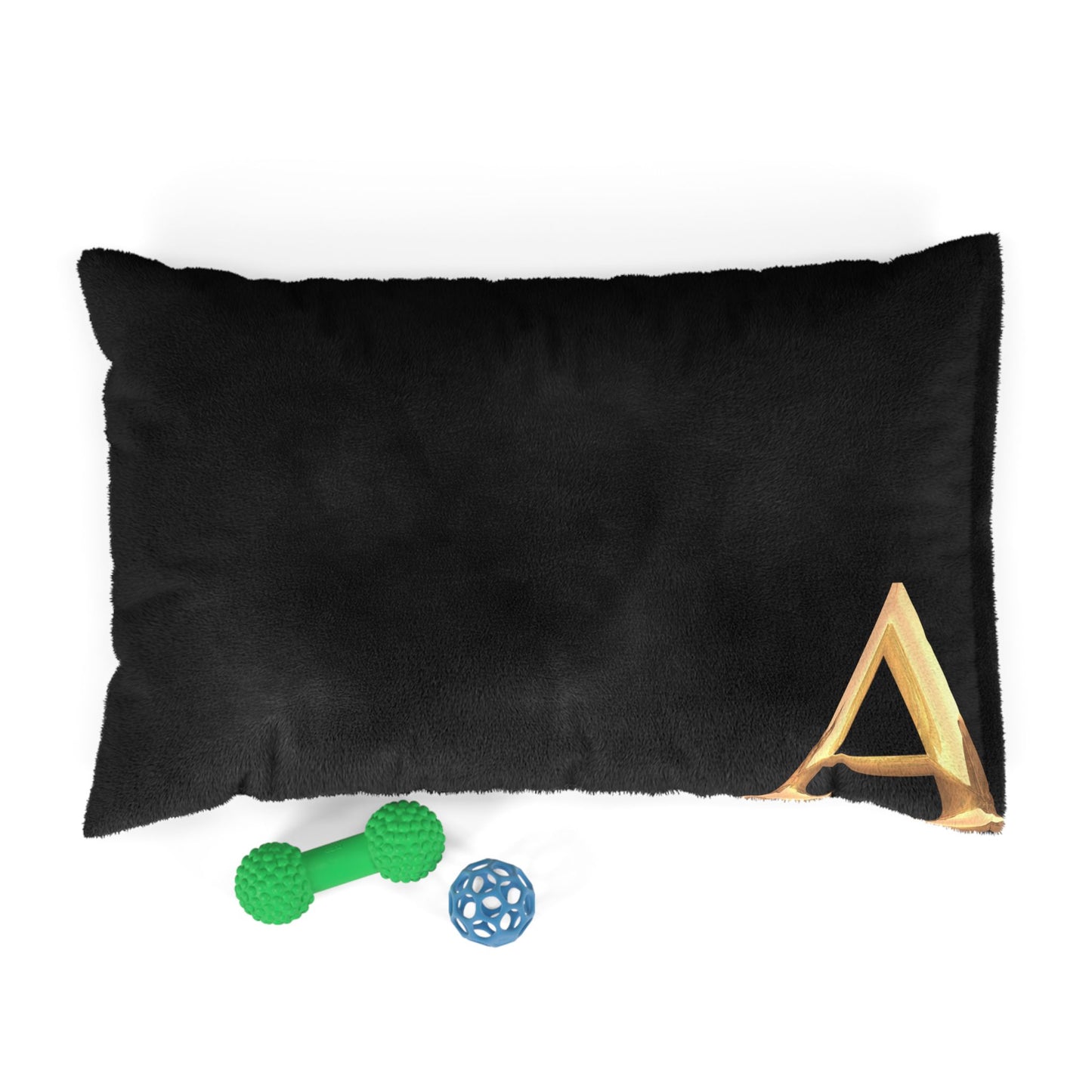 Personalized Pet Bed with Initial - Letter A  Custom Dog Bed, Cozy Cat Bed, Unique Pet Gift, Monogrammed Pet Pillow