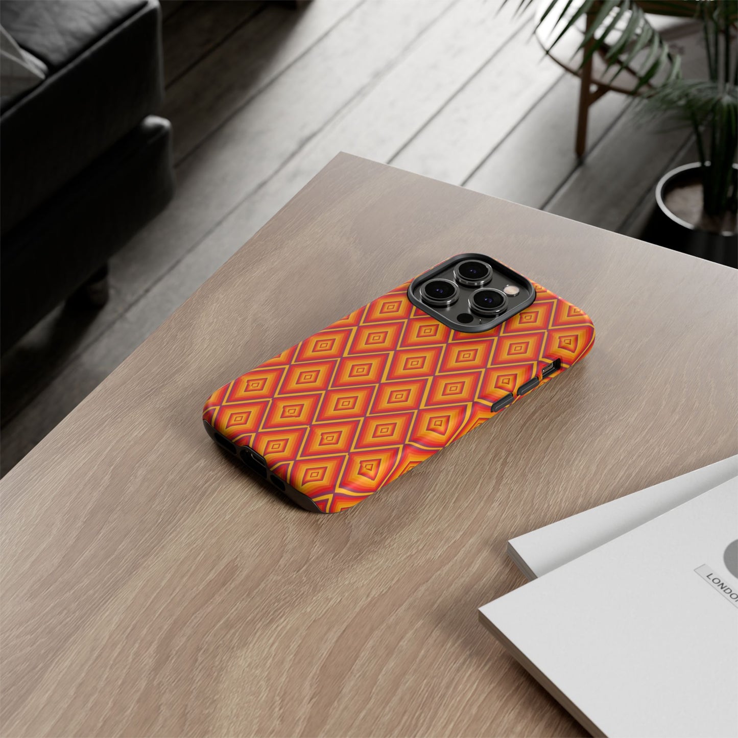 Geometric Phone Case, Tough Cases for Protection, Stylish Smartphone Cover, Vibrant Patterned Phone Accessory, Unique Gift Idea, [...]