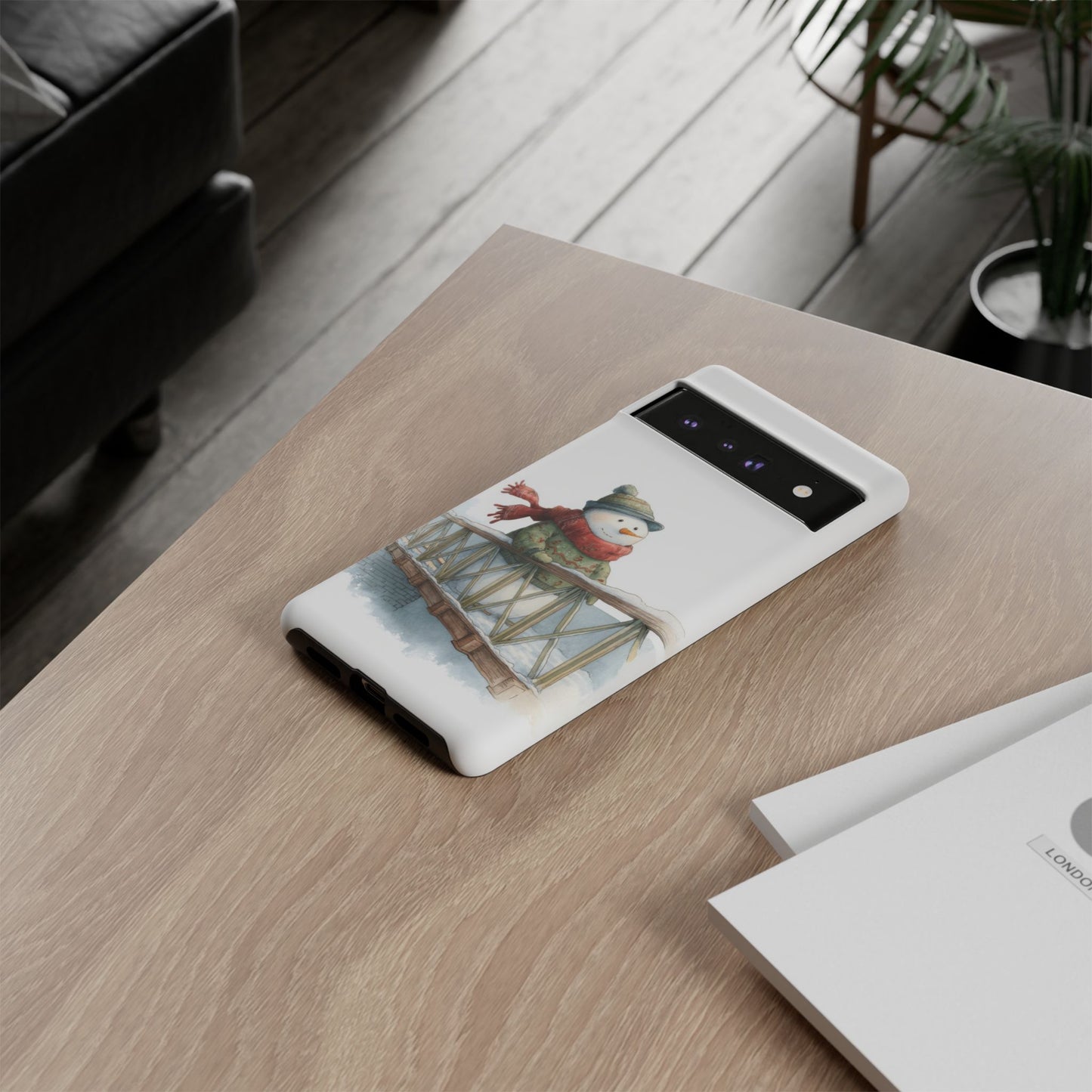 Snowman Phone Case – Winter Holiday Gift, Cute Snowman Design, Winter Accessories, Protective Phone Case, Unique Christmas Present