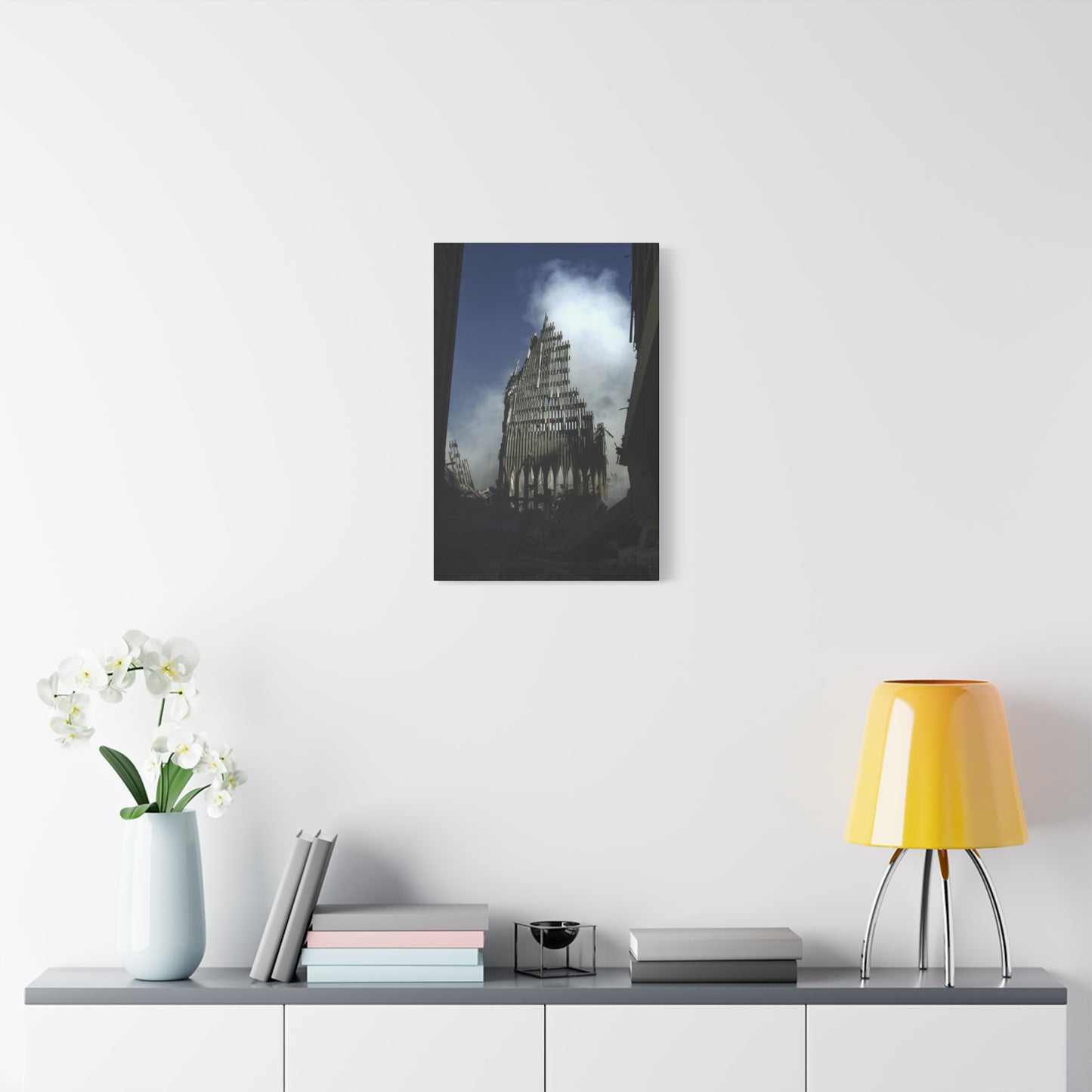 Matte Stretched Canvas - Ruined Cathedral Architectural Print