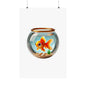 Playful Goldfish Matte Poster, Cute Wall Art, Kids Room Decor, Aquarium Art