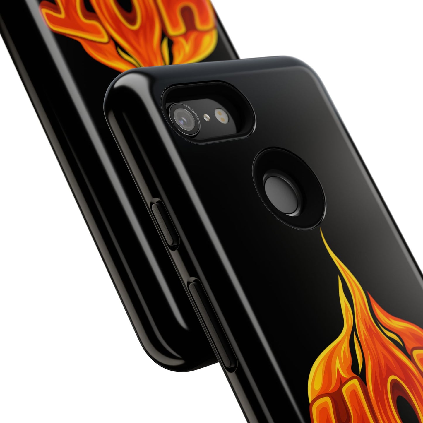 Stylish Phone Case, Hot Flames Design, Gift for Teens, Trendy Accessory, Protective Cover, Unique Phone Case