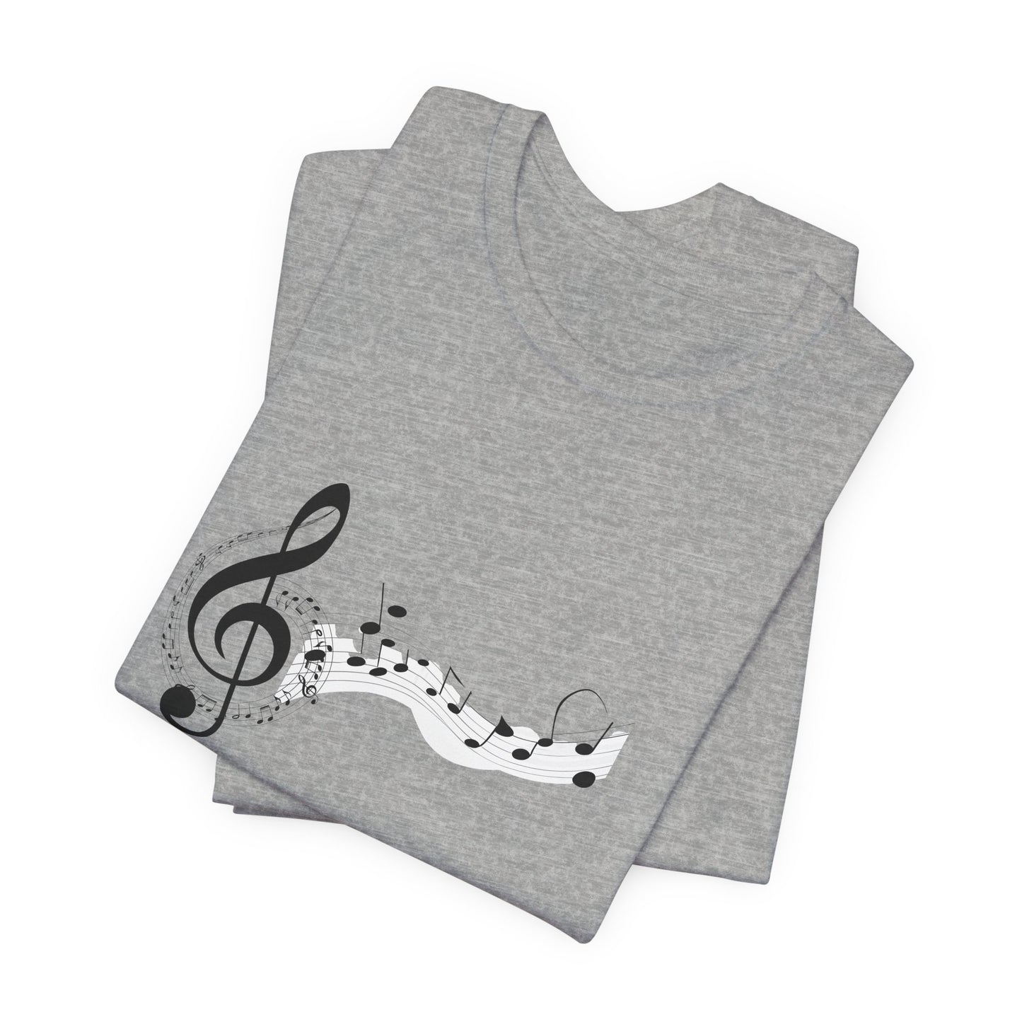 Musical Notes Short Sleeve Tee for Music Lovers