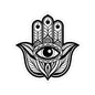 Hamsa Hand Eye Kiss-Cut Sticker — Protective Boho Spiritual Decal