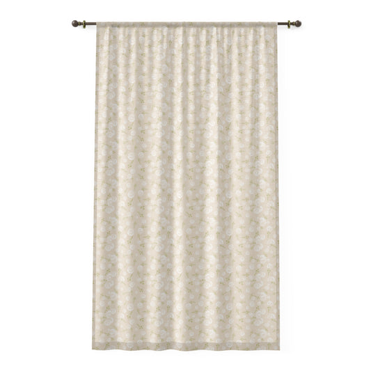 Elegant Sheer Window Curtain - Light Filtering Drapes for Home Decor, Living Room, Bedroom, Modern Aesthetic, Bohemian Style