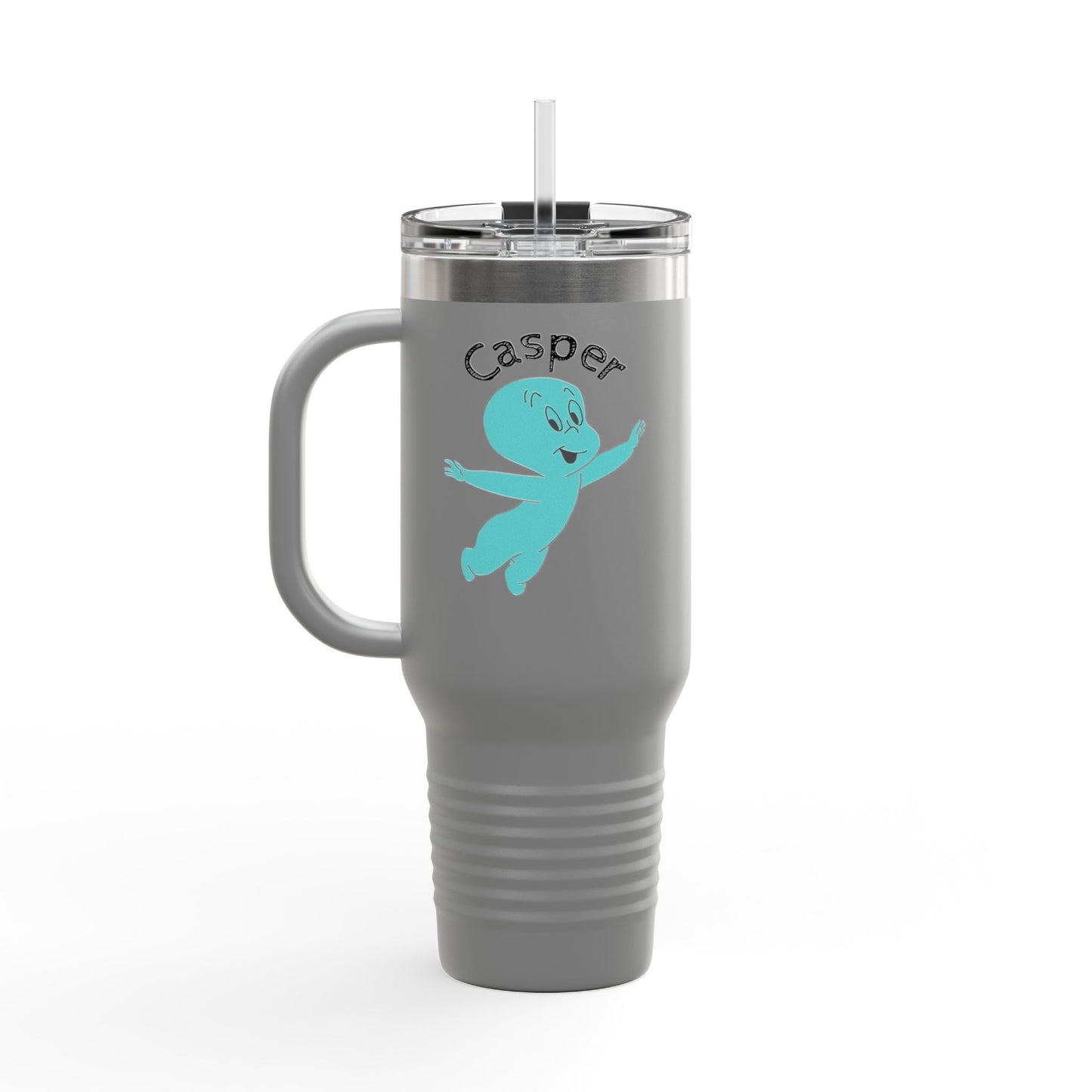 Casper the Friendly Ghost Insulated Travel Mug, Cute Ghost Mug for Kids, Personalize Your Drink, Halloween Gift, Durable Travel Cup