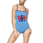 USA Themed Women's One-Piece Swimsuit, Summer Swimwear, Patriotic Beachwear, Ideal for Pool Party, 4th of July Celebration, Vacation Attire