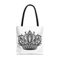 Crown Design Tote Bag, Royal Style Shopping Tote, Chic Grocery Bag, Gift for Her, Fashionable Accessories
