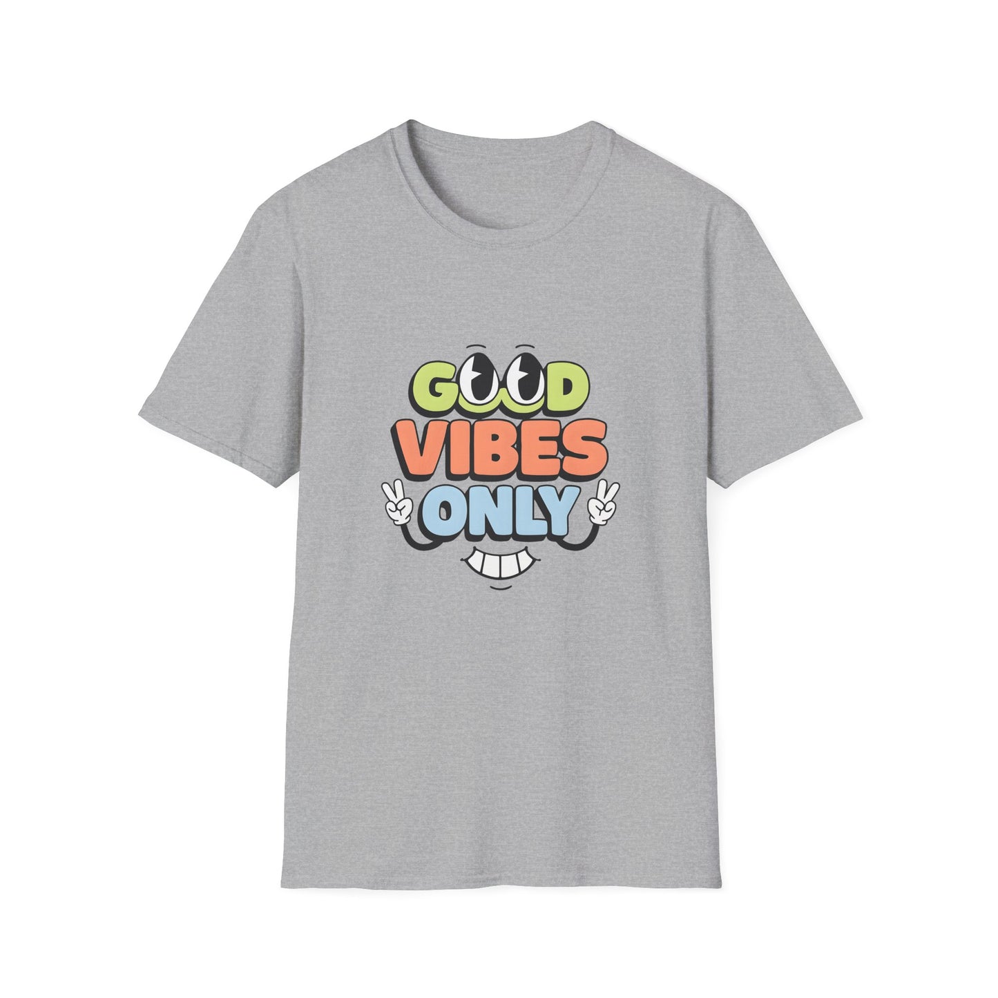 Good Vibes Only T-Shirt — Retro Smiley Graphic Tee