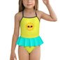 Girls One Piece Ruffle Strap Swimsuit