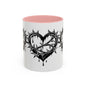 Gothic Heart Mug, Unique Art Coffee Cup for Gifting, Gothic Home Decor, Perfect for Friends, Gothic Style Drinkware