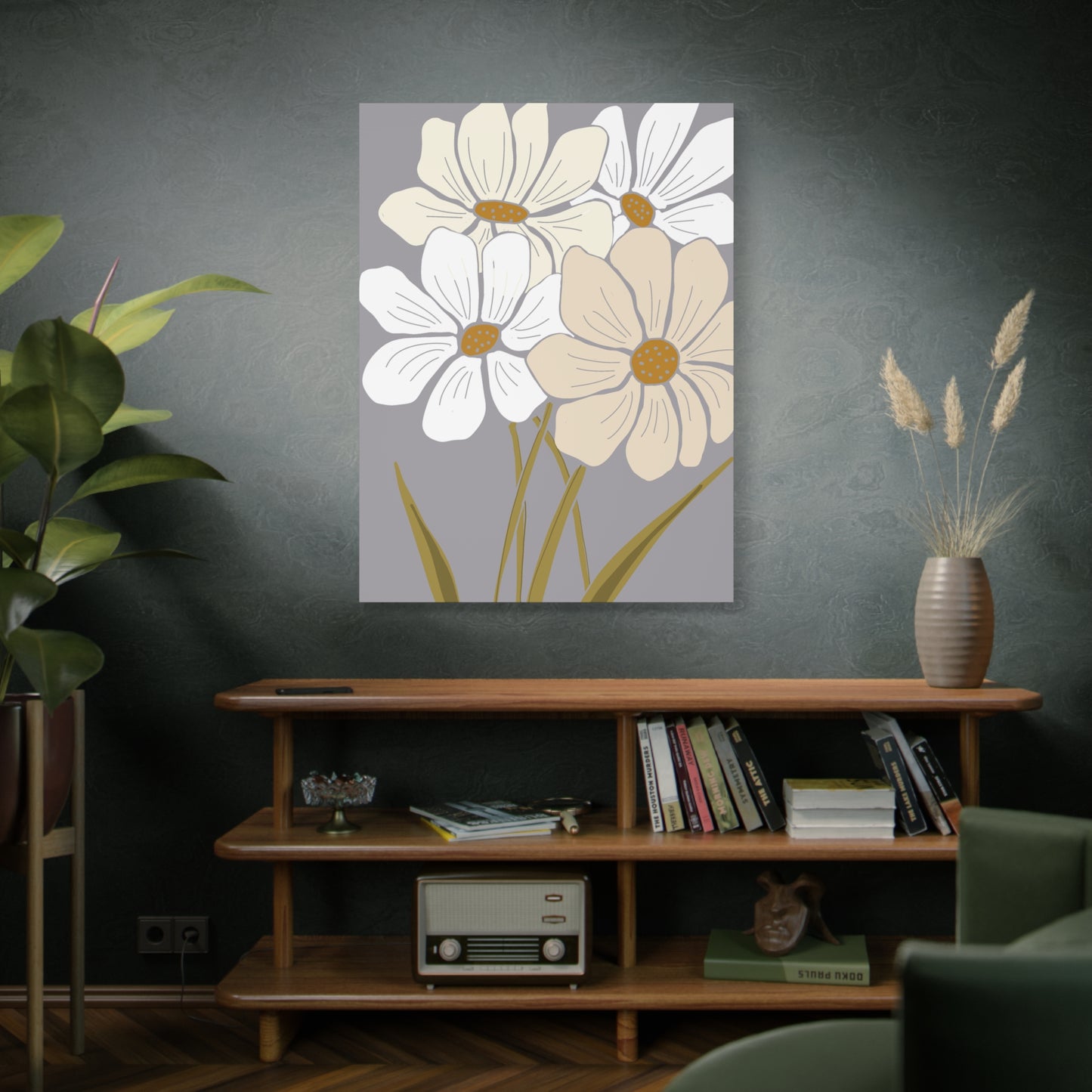 Copy of Copy of Matte Canvas, Stretched, 1.25" Tulips Pink and Purple Flowers