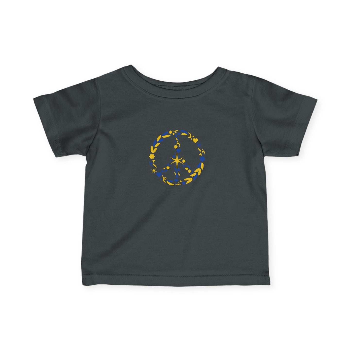 Infant Peace Symbol Tee, Baby Shirt, Toddler T-Shirt, Cute Infant Apparel, Gift for New Parents, Kids' Fashion