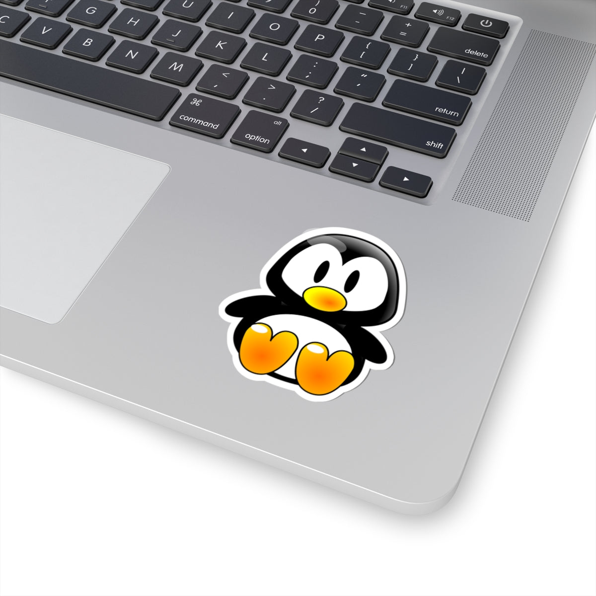 Cute Penguin Kiss-Cut Sticker — Adorable Laptop & Water Bottle Decal