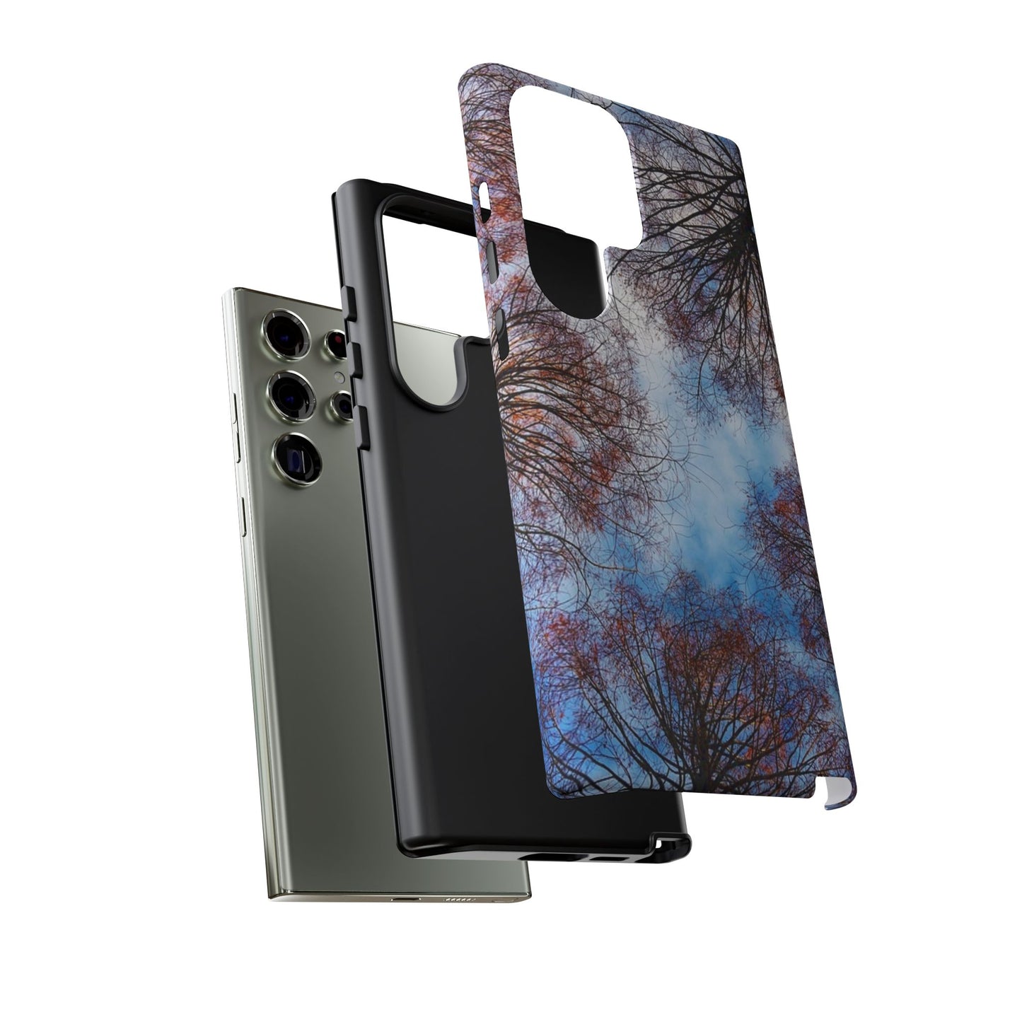 Skyward Trees Phone Case — Nature Forest Canopy Protective Tough Case
