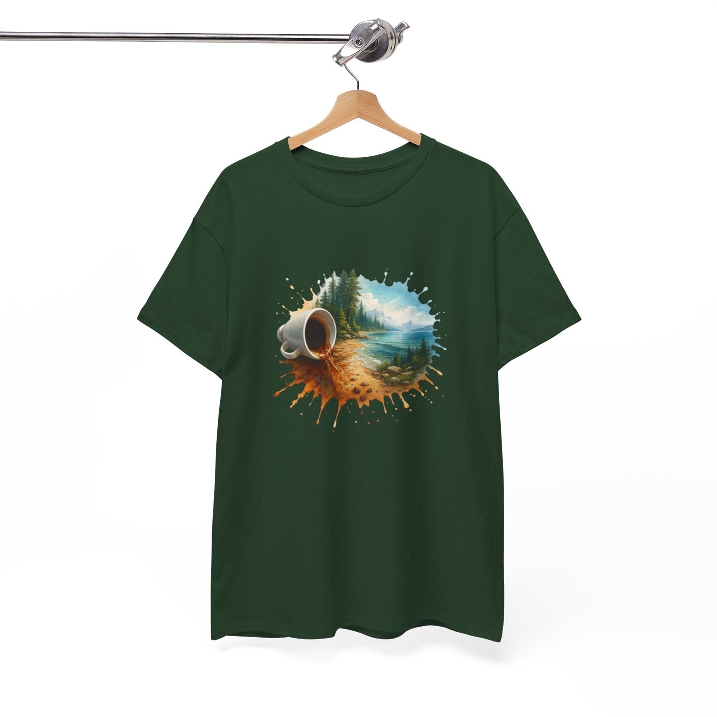 Nature-Inspired Unisex Heavy Cotton Tee, Casual Outfit, Gift for Nature Lovers, Camping Apparel, Outdoor Adventure Shirt