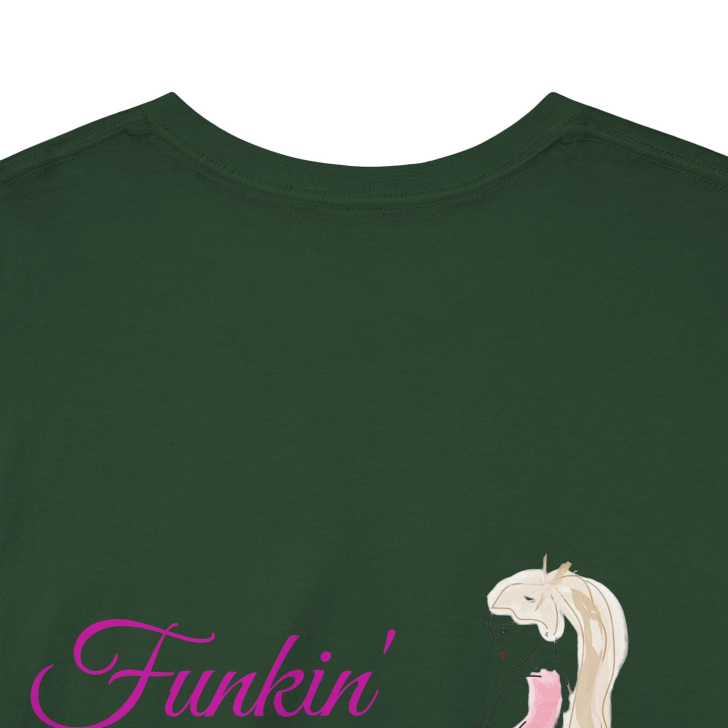 Funkin' Fabulous Tee — Pink Gown Illustration Women's Empowerment T‑Shirt