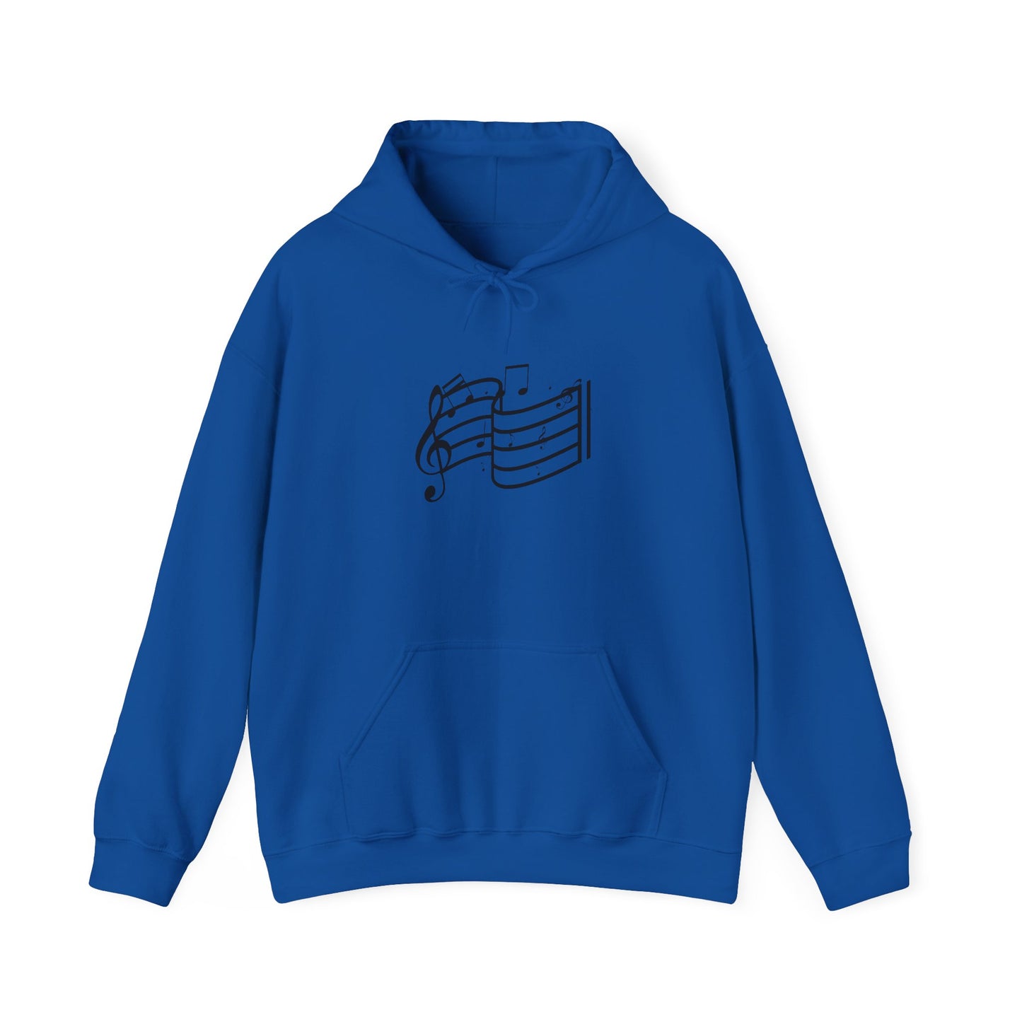 Music Notes Hoodie — Minimal Sheet Music Design