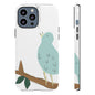 Birdsong Phone Case — Cute Blue Bird on Branch Protective Case