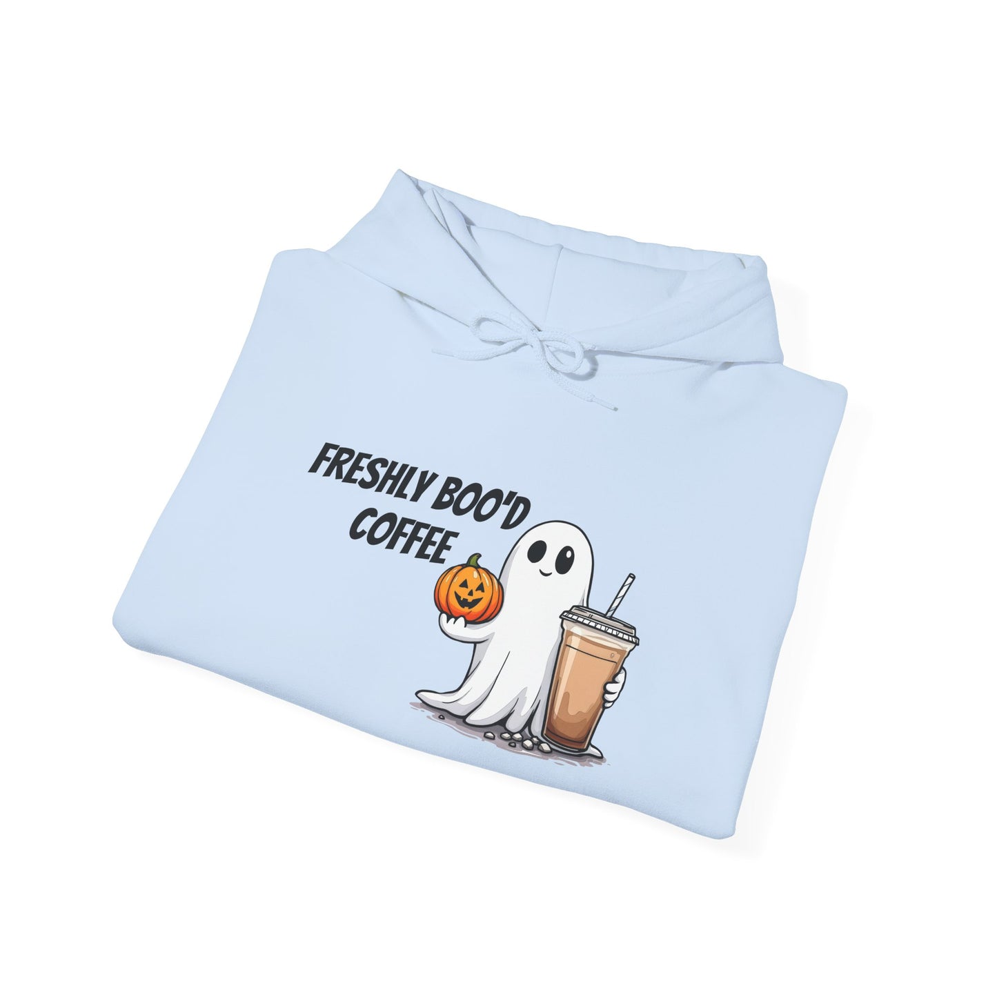 Ghostly Coffee Unisex Hoodie, Halloween Sweatshirt, Cute Fall Apparel, Cozy Casual Wear, Gift for Coffee Lovers, Fun Spooky Style