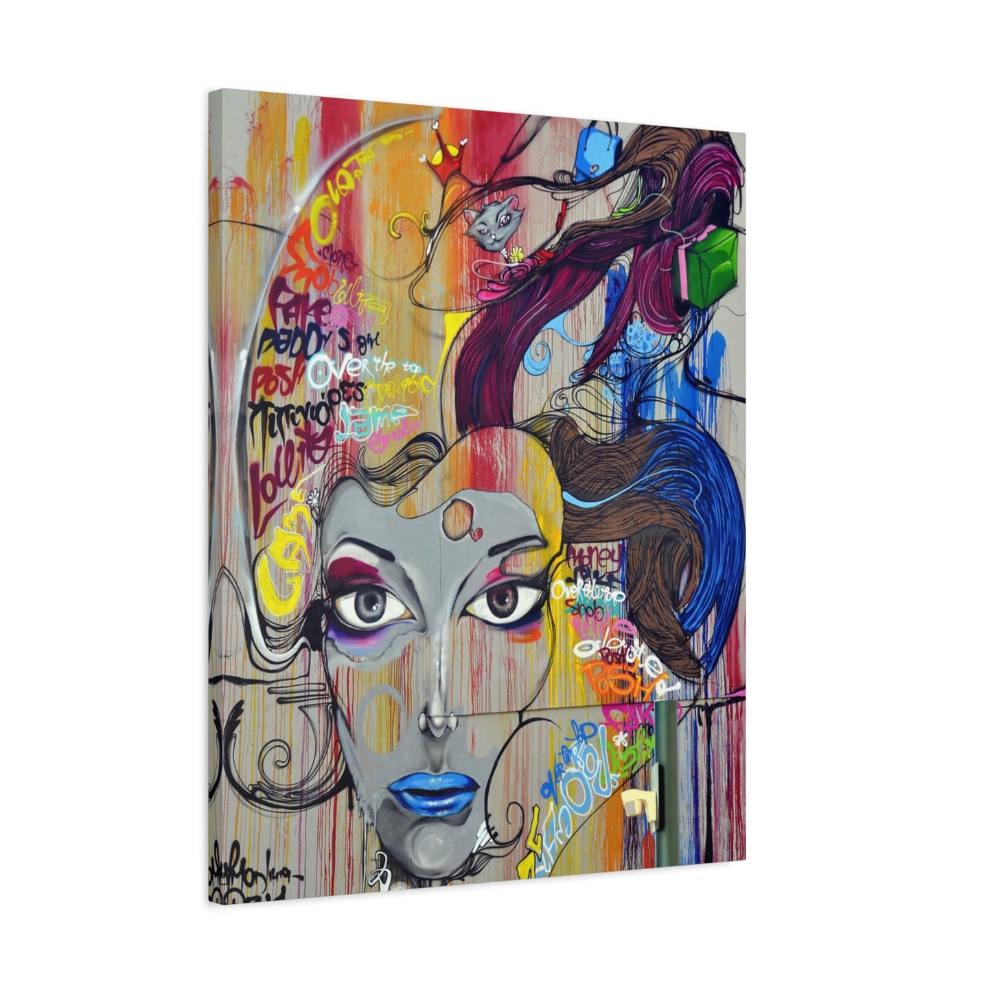 Colorful Graffiti Portrait Canvas