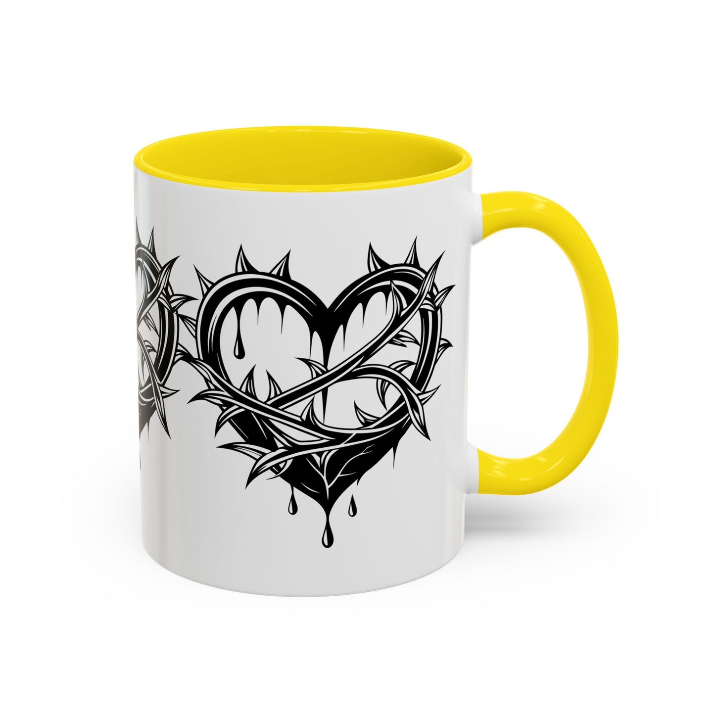 Gothic Heart Mug, Unique Art Coffee Cup for Gifting, Gothic Home Decor, Perfect for Friends, Gothic Style Drinkware