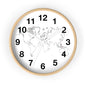 World Map Wall Clock, Unique Home Decor, Travel Enthusiast Gift, Modern Timepiece, Educational Wall Art