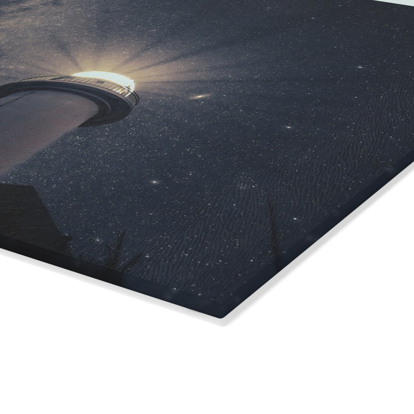 Lighthouse Glass Cutting Board - Unique Kitchen Decor, Gift for Home Cooks, Coastal Theme, Wedding Present, Nautical Kitchen Gift