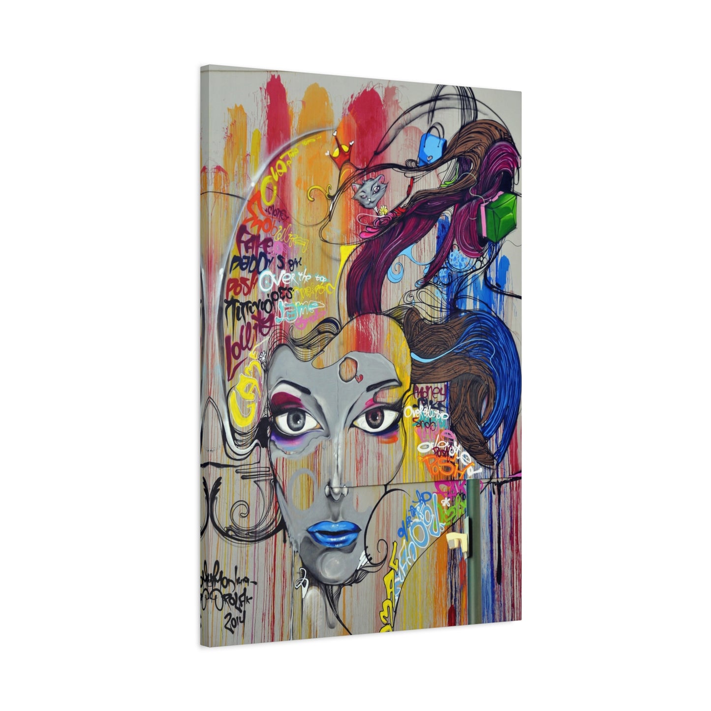 Colorful Graffiti Portrait Canvas