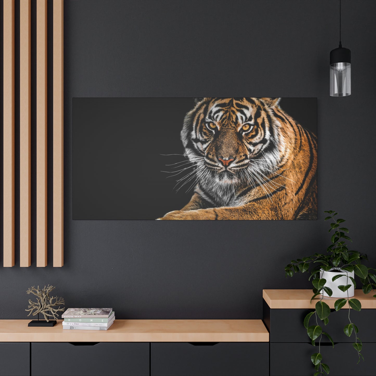 Majestic Tiger Canvas Art, Perfect for Animal Lovers, Home Decor, Gift for Wildlife Enthusiasts, Modern Wall Art, 1.25" Depth