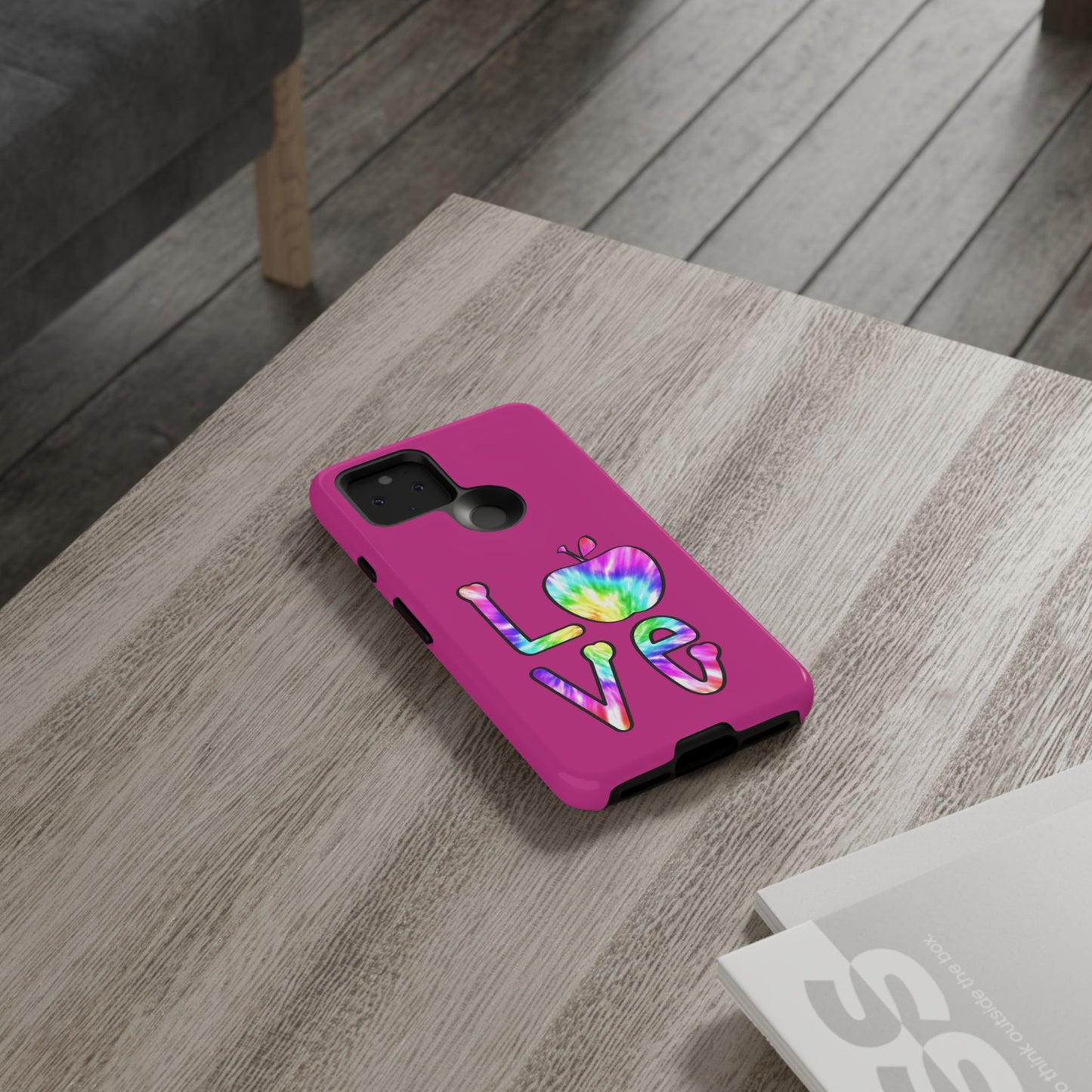 Colorful Love Phone Case, Tough Cases for iPhone, Cute Phone Accessory, Gift for Her, Summer Vibe Phone Cover