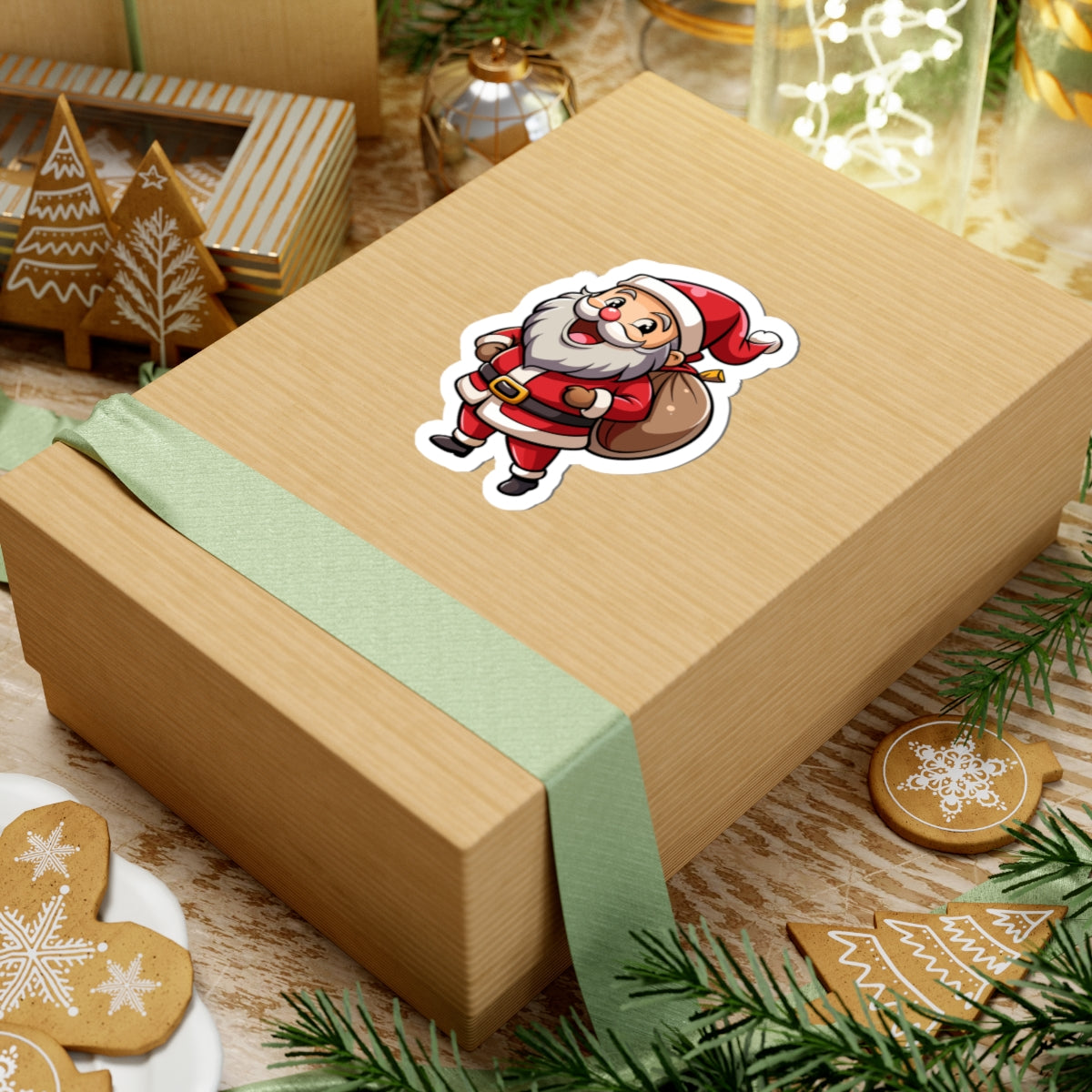 Santa Claus Kiss-Cut Stickers, Fun Holiday Decor, Christmas Gifts, Laptop [...]